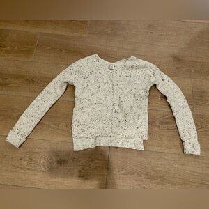 if it were me Women's V-Neck Cream Speckled Sweater